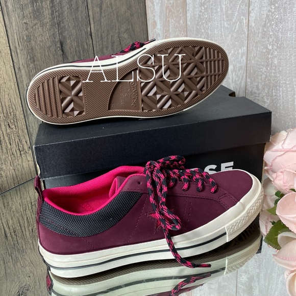 Converse One Star OX Suede Dark Burgundy W AUTHENT - Picture 5 of 8